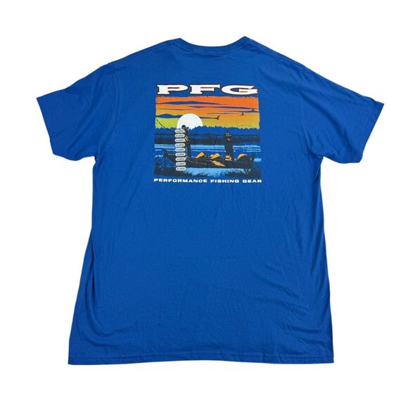 Columbia Mens PFG Grepor Regular Fit Graphic T-Shirt Blue XL - Picture 1 of 4
